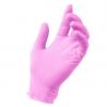Nitrilové rukavice růžové bezpudrové 100 ks M