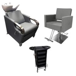 Kadeřnický set Forte + Contesa hnědá natur